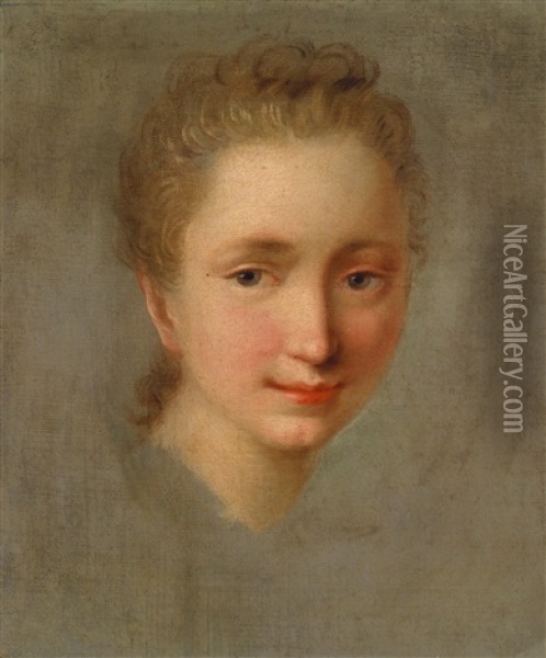 Bildnis Einer Jungen Frau Oil Painting - Nicolas-Anne Dubois