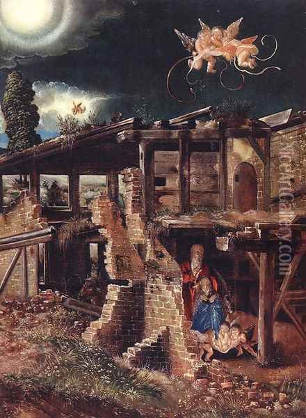 Nativity 1513 Oil Painting - Albrecht Altdorfer