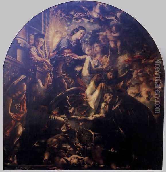 Miracle of St Ildefonsus 1661 Oil Painting - Juan De Valdes Leal