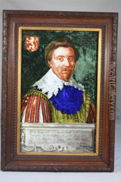 Plaque Representant Charles De Maupas, Ambassadeur Du Roi Henri Iv Et Louis Xiii Oil Painting - Theodore Deck