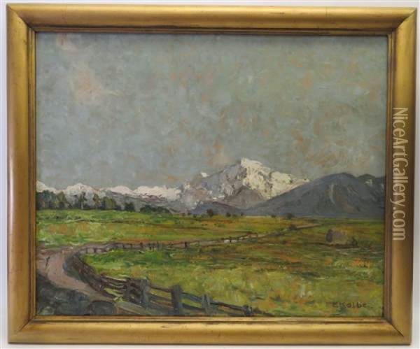 Der Ortler - Sudtirol Oil Painting - Ernst Kolbe