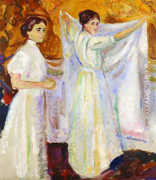 Two Nurses Oil Painting - Sir Thomas Francis Dicksee