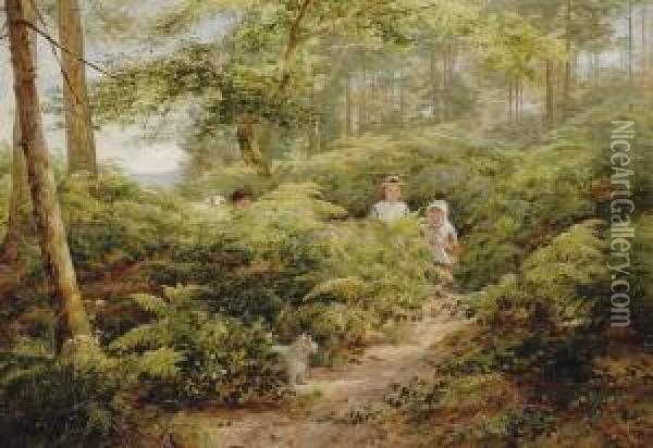 The Woodland Path Oil Painting - James Aumonier