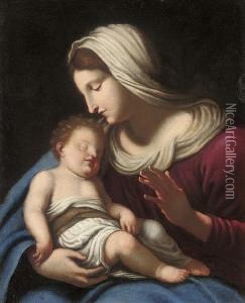 The Madonna And Child Oil Painting - Giovanni Domenico Cerrini