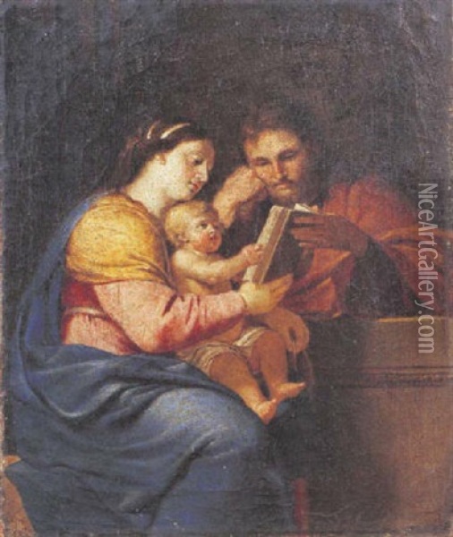 La Sainte Famille Oil Painting - Pierre Letellier