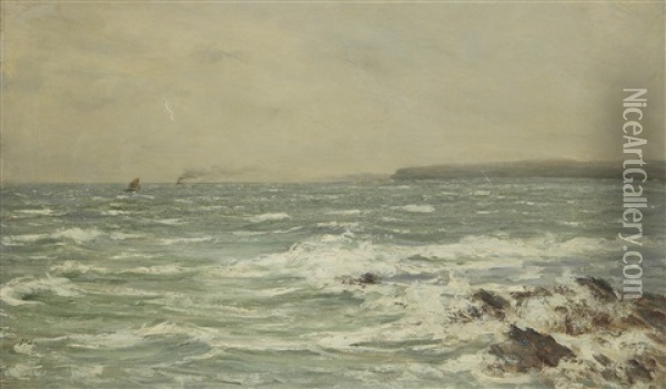 The Little Cumbrae From Ayrshire Oil Painting - Joseph Henderson