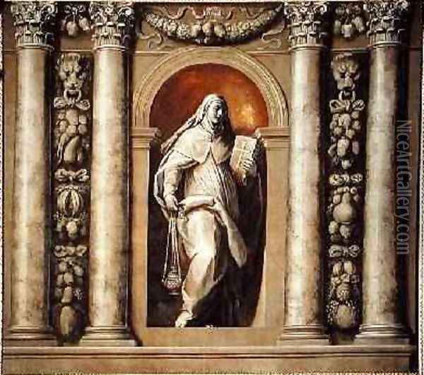 Personification of Religion Oil Painting - Palma Vecchio (Jacopo Negretti)