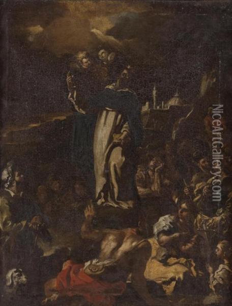 La Predica Di San Domenico Oil Painting - Francesco Solimena