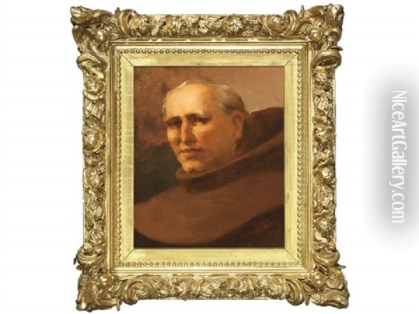 Portrait Of A Monk Oil Painting - Paul Harney Jr.