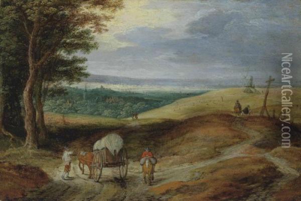 An Extensive Landscape Oil Painting - Jan Brueghel the Younger