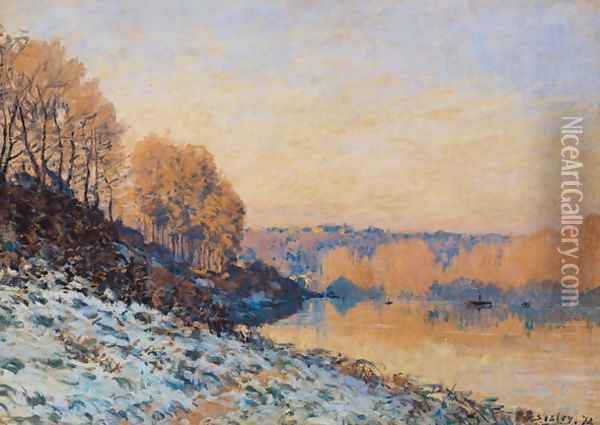 Port-Marly, White Frost, 1872 Oil Painting - Alfred Sisley