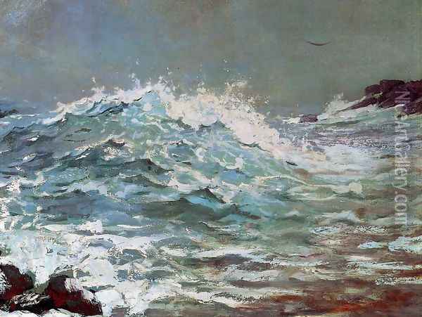 The Backrush Oil Painting - Winslow Homer