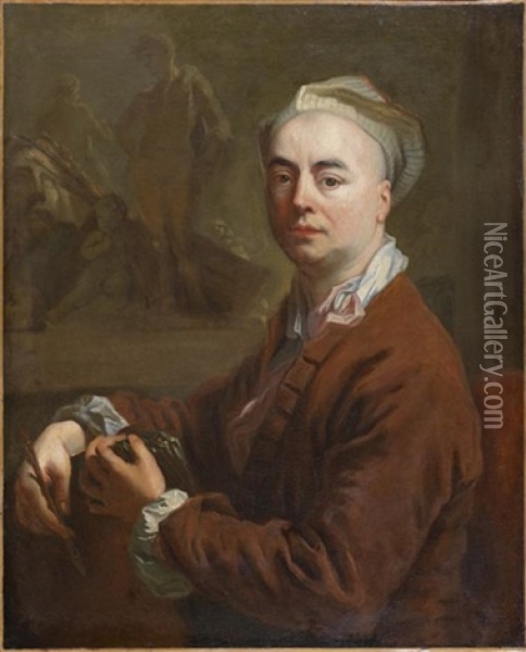 Autoportrait De Nicolas De Largillierre Oil Painting - Nicolas de Largilliere