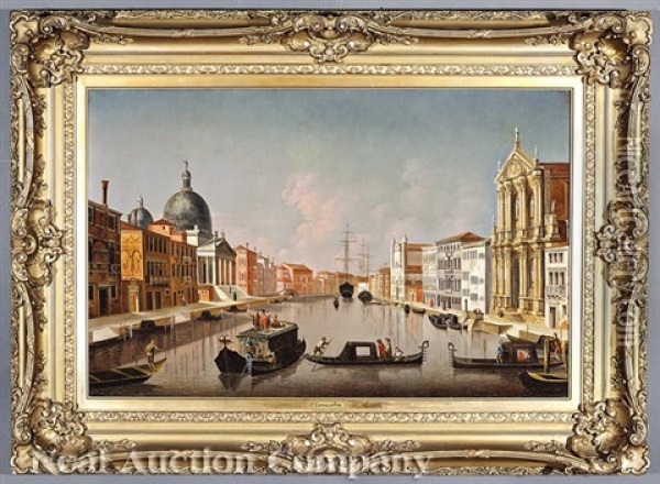 Capriccio Of Venice From The Bacino Di San Marco Oil Painting - Bernardo Bellotto