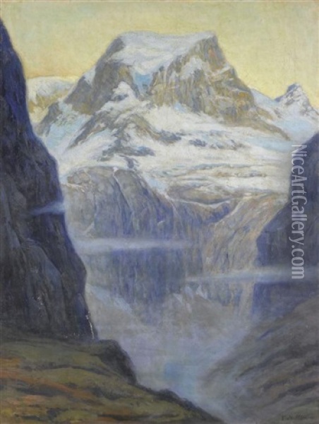 Schweizer Berglandschaft Oil Painting - Emile Alder