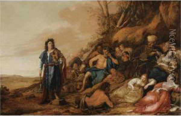 The Judgement Of Midas Oil Painting - Pieter Codde