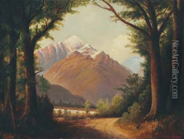 Untitled (mountain Landscape) Oil Painting - Charles Blomfield