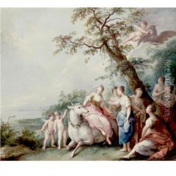 The Rape Of Europa Oil Painting - Balthasar Beschey