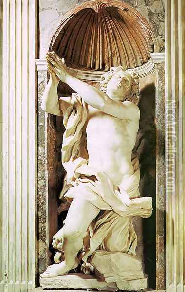 Daniel and the Lion Oil Painting - Gian Lorenzo Bernini