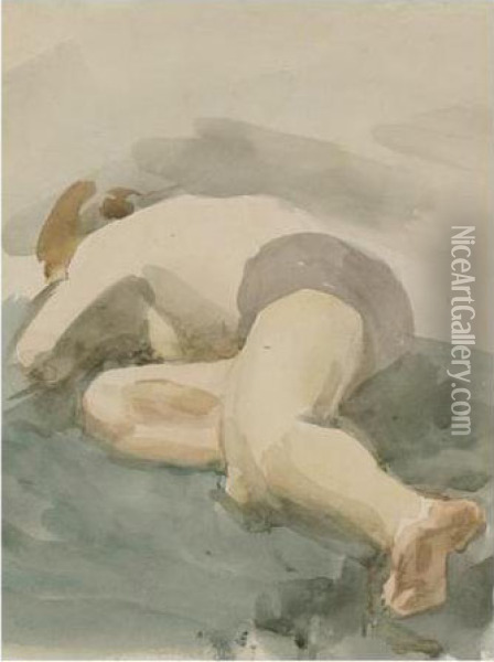 Sleeping Boy Oil Painting - Philip Wilson Steer