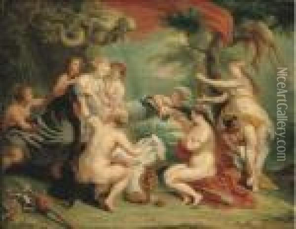 Diana And Callisto Oil Painting - Peter Paul Rubens