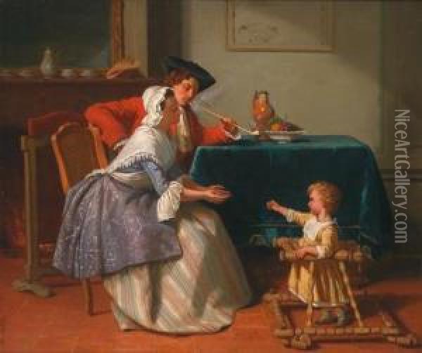 The First Steps Oil Painting - Jean Carolus