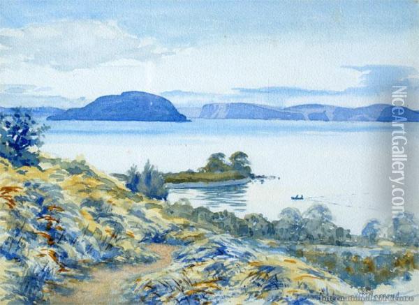Lake Taupo Oil Painting - William Francis Barraud