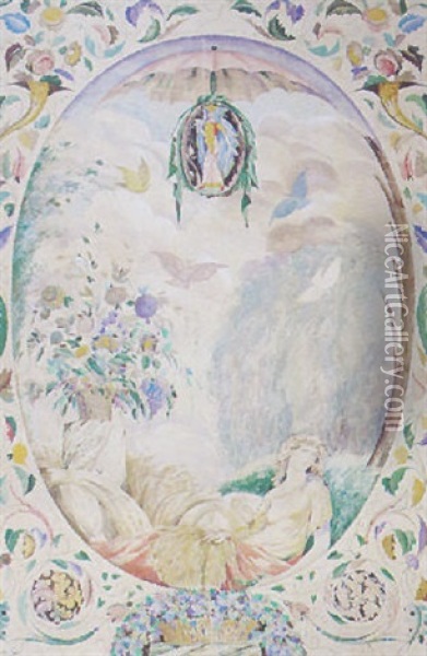 Flore Oil Painting - Sergei Vasil'evich Chekhonin