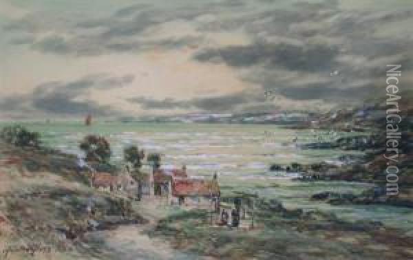 Sunset On The Galloway Coast Oil Painting - John Hamilton Glass