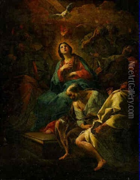 Pentecost Oil Painting - Corrado Giaquinto