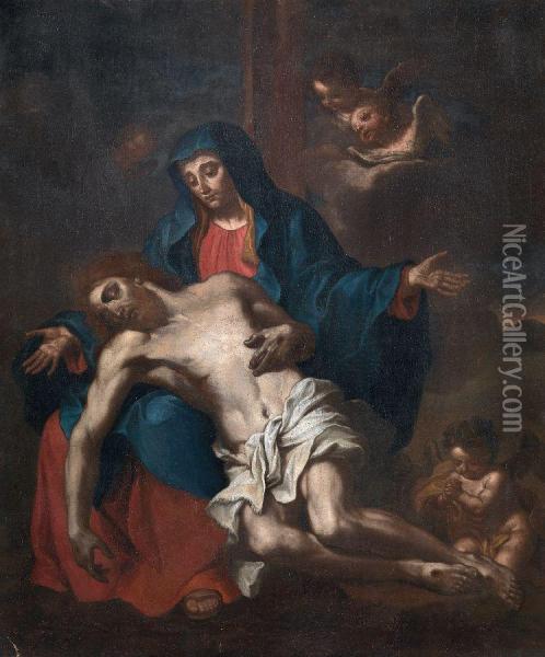 Compianto Su Cristo Morto Oil Painting - Giacinto Brandi