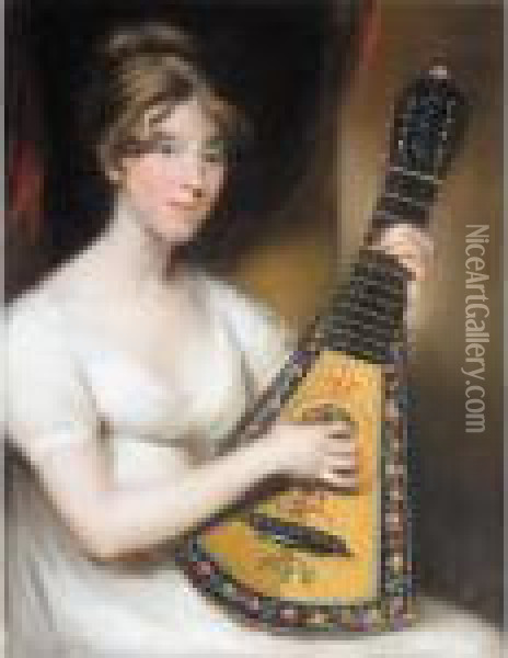 Portrait Of Mrs John Mellon Oil Painting - John Russell
