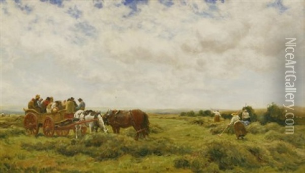 'the Harvesters' Oil Painting - Robert Thorne Waite