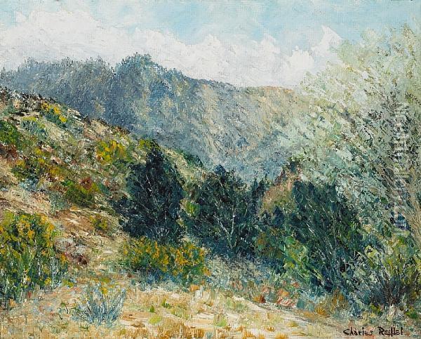 Mission Valley, Monrovia, California, San Gabriel Mountains Oil Painting - Charles Reiffel
