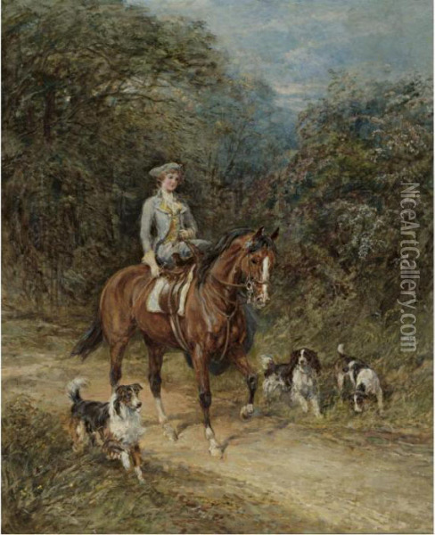 The Squire's Daughter Oil Painting - Heywood Hardy