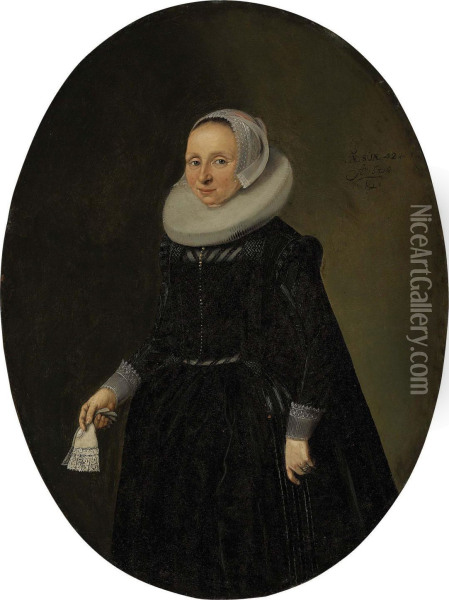 Portrait Of A Lady Oil Painting - Hendrik Gerritz Pot