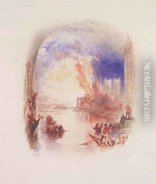 The Burning of the Houses of Parliament 2 Oil Painting - Joseph Mallord William Turner