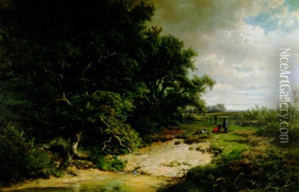 Well In The Heath Oil Painting - Hendrik Dirk Kruseman van Elten