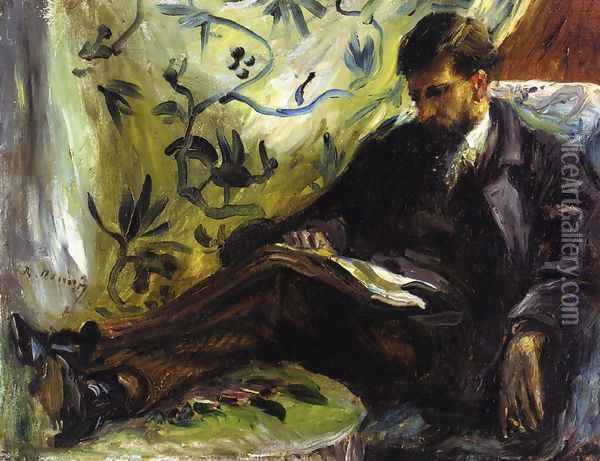 Portrait Of Edmond Maitre Aka The Reader Oil Painting - Pierre Auguste Renoir