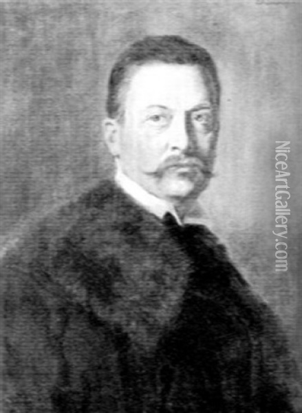 Portrait Of A Gentleman Oil Painting - Ernst Hochschartner