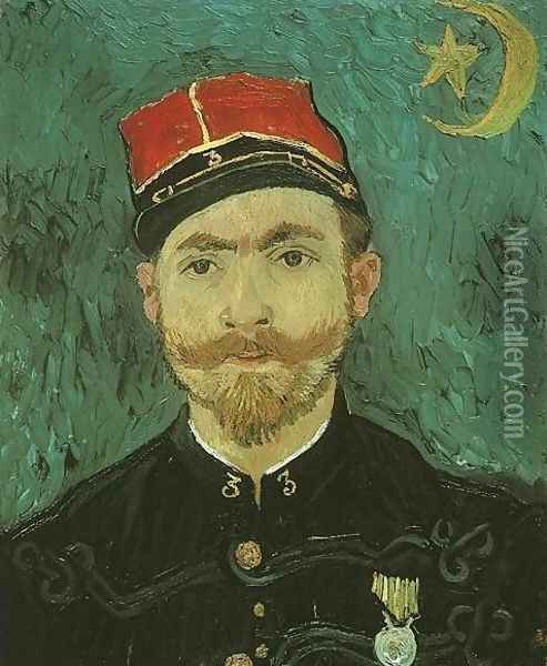Portrait Of Milliet Second Lieutenant Of The Zouaves Oil Painting - Vincent Van Gogh