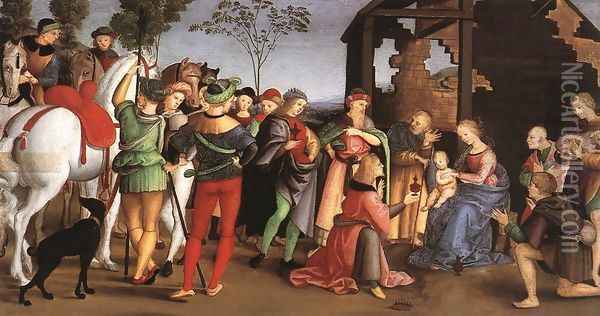 The Adoration of the Magi (Oddi altar) Oil Painting - Raphael