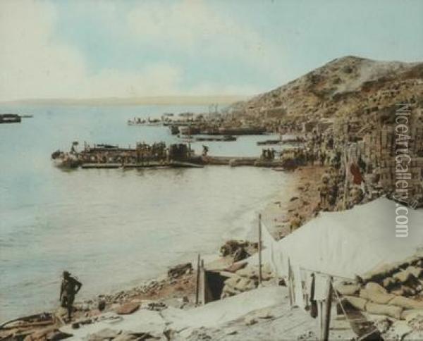 View Of Anzac Cove Oil Painting - William Dexter