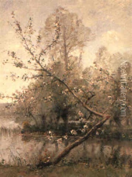 Spring Oil Painting - Louis Aime Japy
