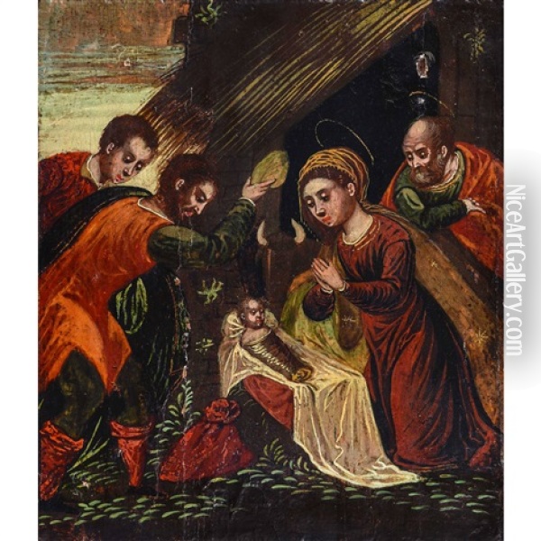 Die Anbetung Der Hirten Oil Painting -  El Greco