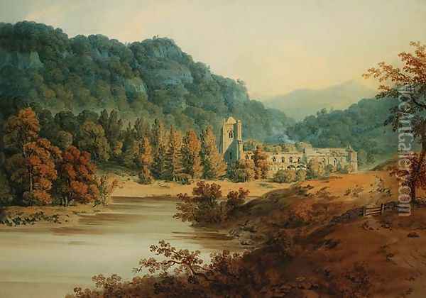 Dunkeld Cathedral Oil Painting - Hugh William Williams