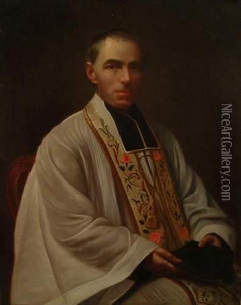 Portrait D'ecclesiastique Oil Painting - Antoine Durand