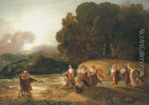 The First Interview Of Telemachus With Calypso Oil Painting - Benjamin West