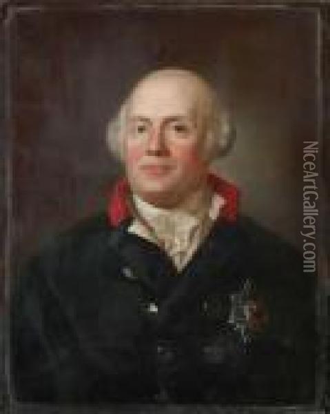 Bildnis Friedrich Wilhelms Ii., Konig Von Preussen Oil Painting - Anton Graff