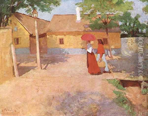 Forenoon in a Provincial Town 1904 Oil Painting - De Lorme and Ludolf De Jongh Anthonie